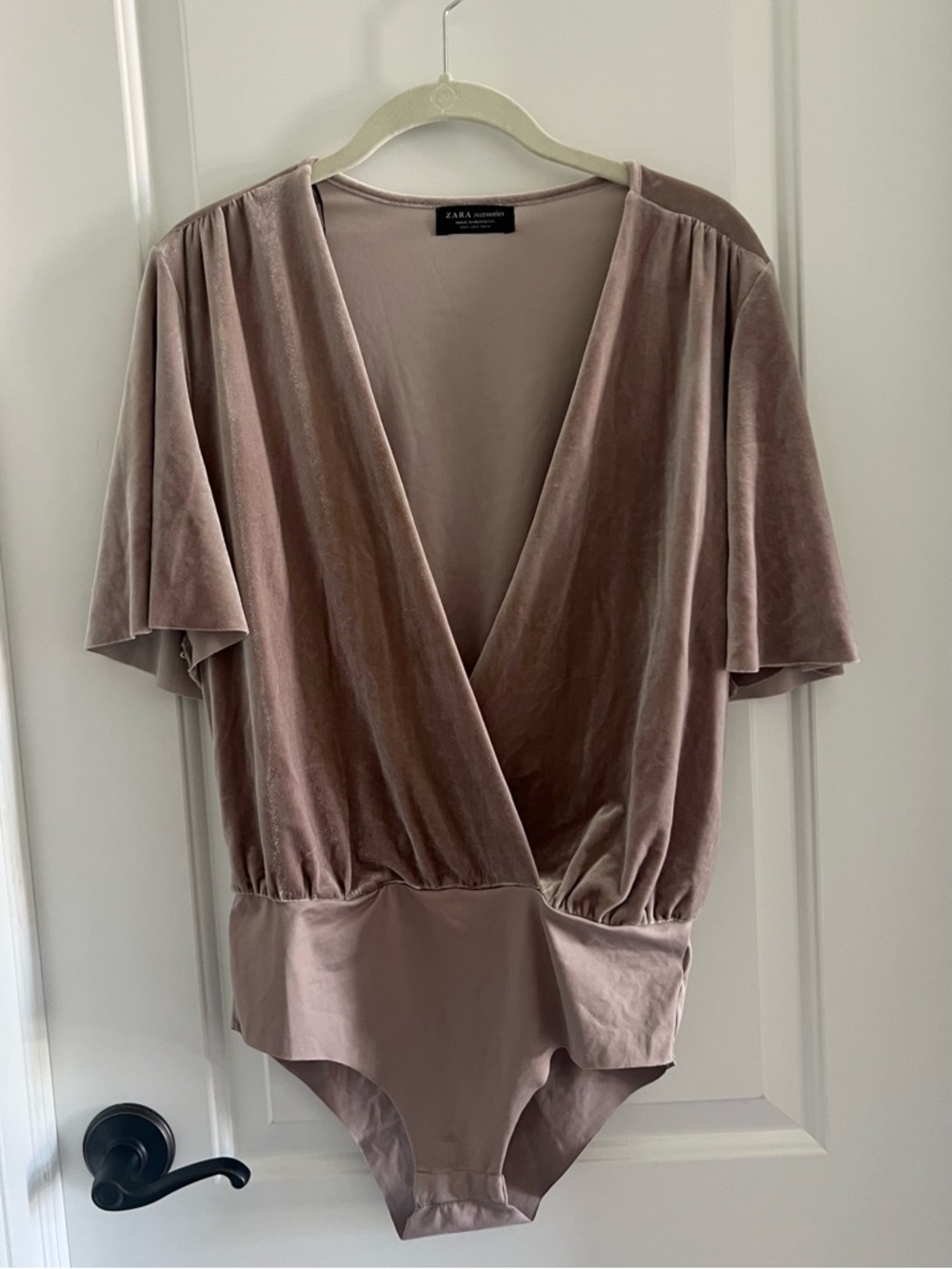 Zara Velvet Wrap Bodysuit